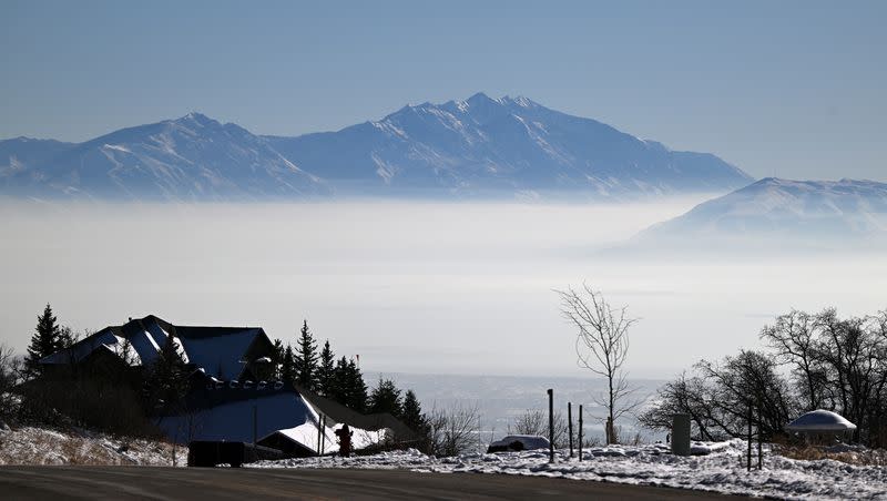 An inversion is beginning to set in over Utah County on Tuesday, Nov. 28, 2023.