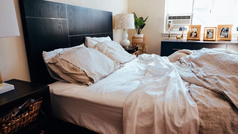 Credit:                      Reviewed / Jackson Ruckar                                                        The best bed sheets we tested are made by Brooklinen.