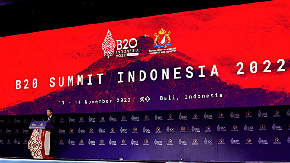鴻海董事長劉揚偉受邀參與同在印尼峇里島舉境的B20峰會。(圖片來源/ 鴻海)