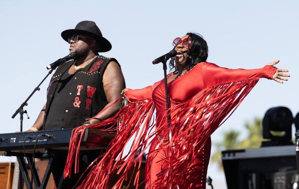 War and Treaty's Michael Trotter Jr. and Tanya Trotter perform on the Mane Stage on the final day of Stagecoach.