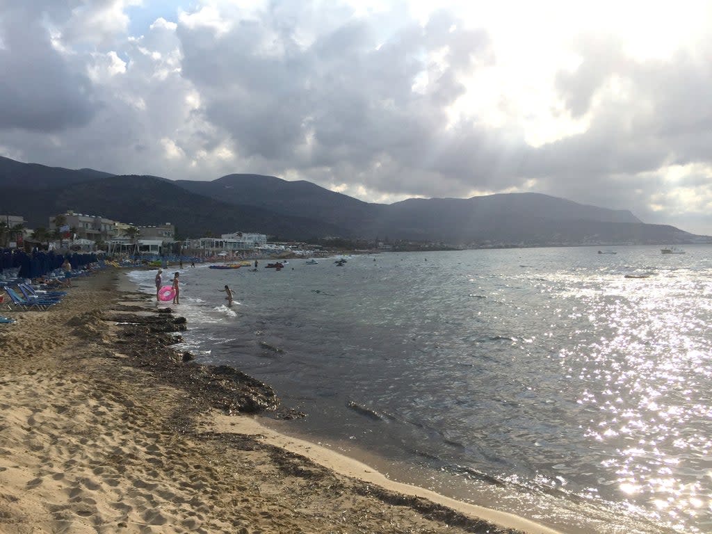 The incident occurred on a beach on the Greek island of Crete (Flora Thompson/PA) (PA Archive)