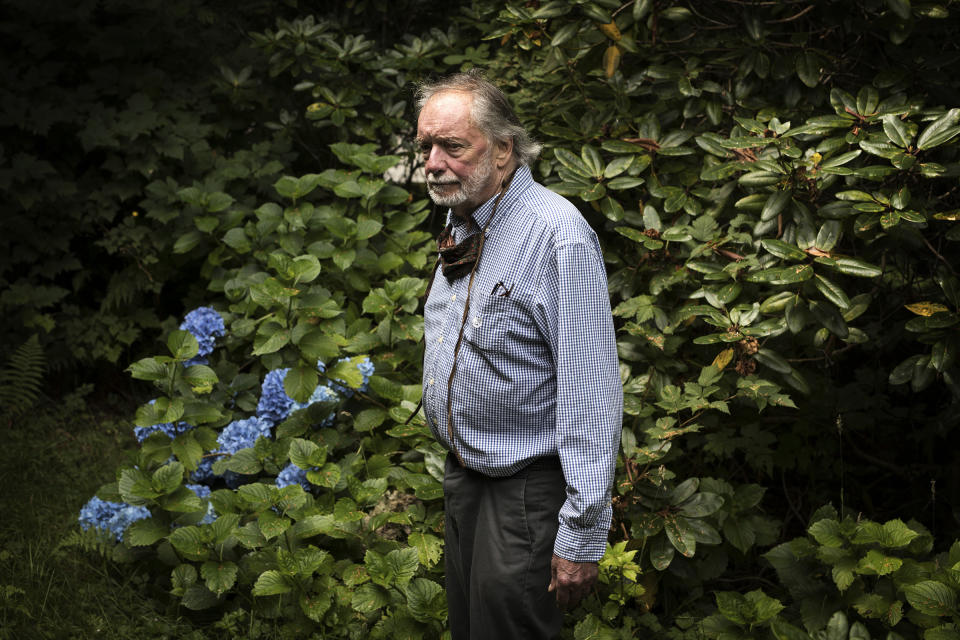 Louis Druehl poses for a photo outside his home in Bamfield, on Vancouver Island. The 83-year-old botanist has been studying kelp since 1962 and was the first person to create a kelp farm outside of Asia.<span class="copyright">Melissa Renwick for TIME</span>