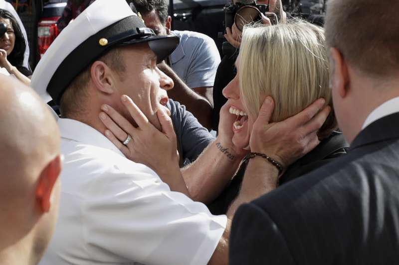 美國海豹部隊上士賈拉格（Eddie Gallagher）與太太安德莉亞（AP）