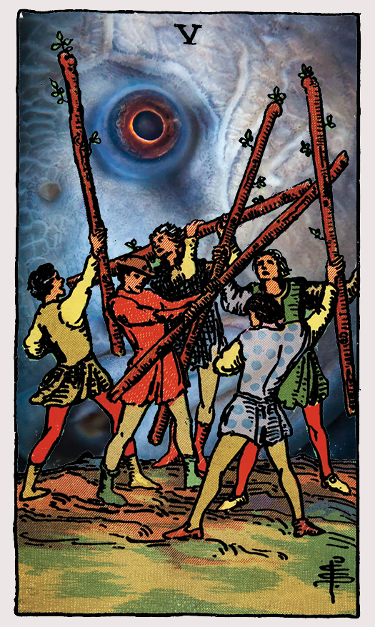 five of wands