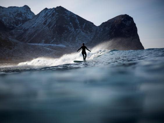 ‘Surfing is the only way to take th edge off my anger without drinking or taking drugs’ (AFP/Getty)