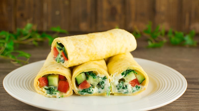 Egg wraps with filling