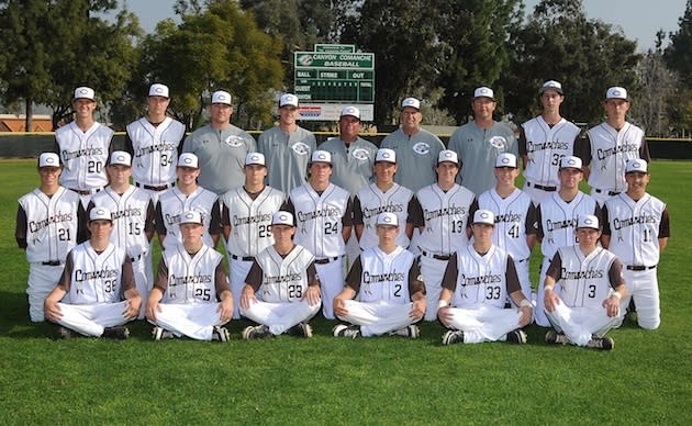 The 2012 Canyon baseball team, some of whom threatened to chain themselves to the "Champions Room" — Canyon Baseball