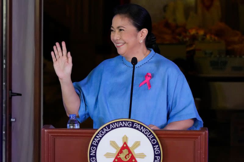 ▲現年58歲的羅貝多是菲律賓史上第二位女副總統。（圖／美聯社／達志影像）