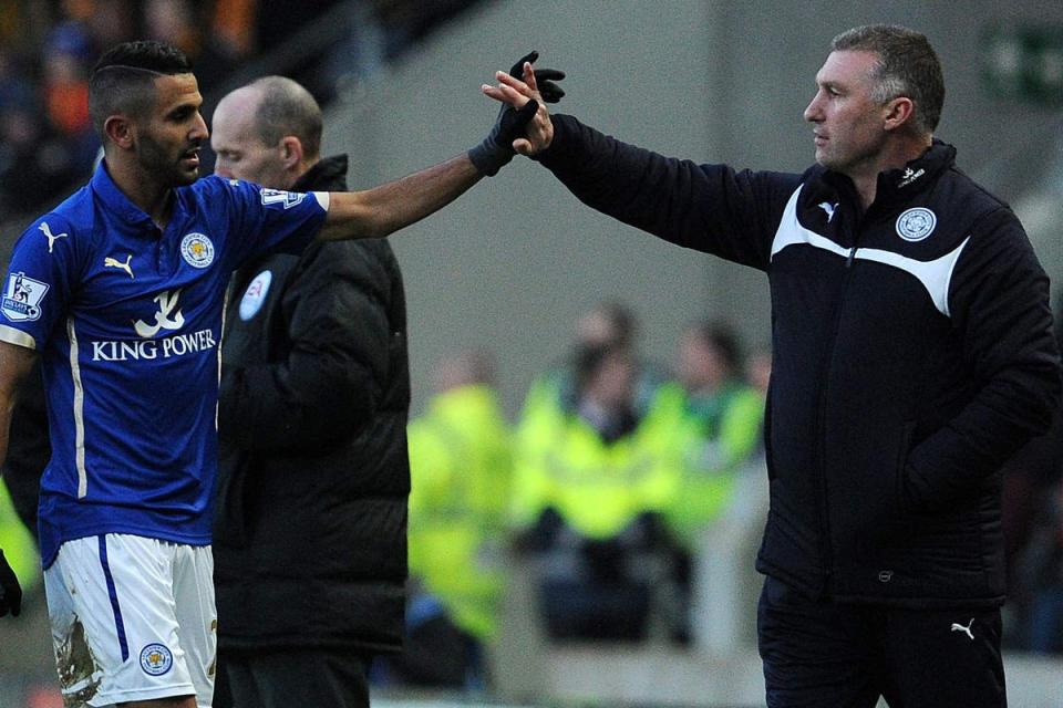 Bristol City manager Nigel Pearson (right) signed Manchester City star Riyad Mahrez when he was Leicester boss (Anna Gowthorpe/PA) (PA Archive)