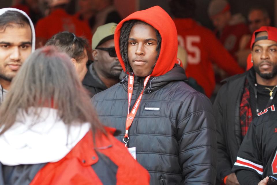 Recruit Bo Jackson visits Ohio Stadium during the Ohio State, Michigan game.