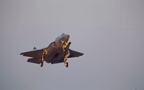 Britain’s most advanced jets making way across Atlantic Original description: Image of a UK RAF, F-35B Lightning II, taking off from USMC (United States Marine Corps) base in Beaufort, USA ( - Credit: U.S. Marine Corps