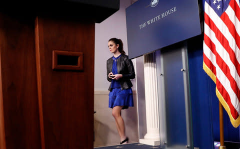Hope Hicks at the White House - Credit: AP