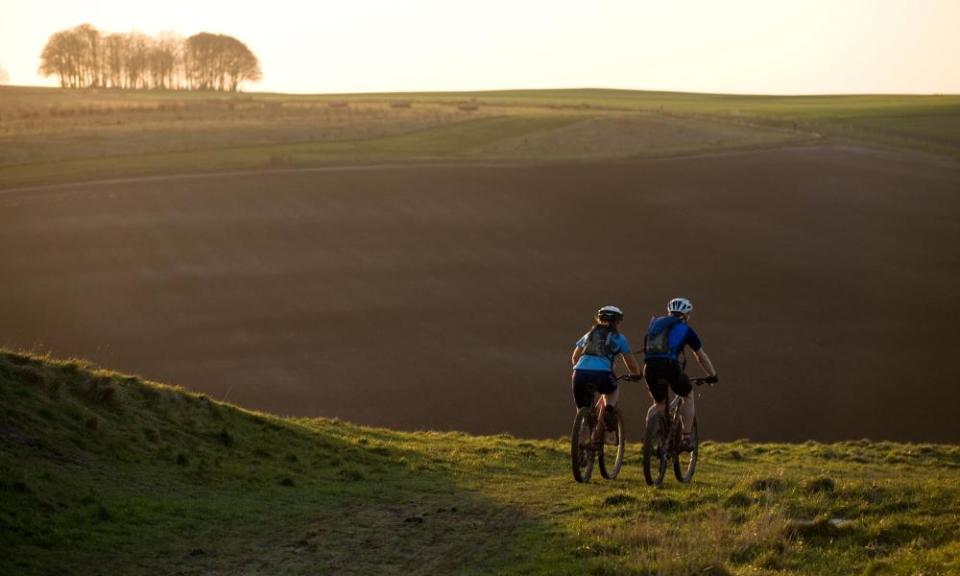 Mountain Bikers, The Ridgeway, Wiltshire