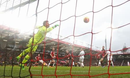 Football Soccer - AFC Bournemouth v Stoke City - Barclays Premier League - Vitality Stadium - 13/2/16 Joselu scores the third goal for Stoke City Mandatory Credit: Action Images / Matthew Childs Livepic