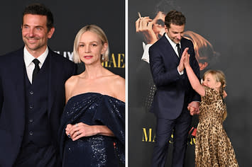 Bradley Cooper, Carey Mulligan, and Bradley's daughter Lea