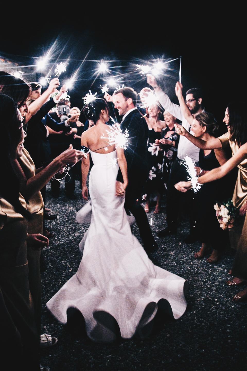 The social media star married photographer Luke Shadbolt at Rippon Hall in Lake Wanaka—a biodynamic vineyard that believes that the energy and love from each wedding goes into the earth and helps the grapes grow.