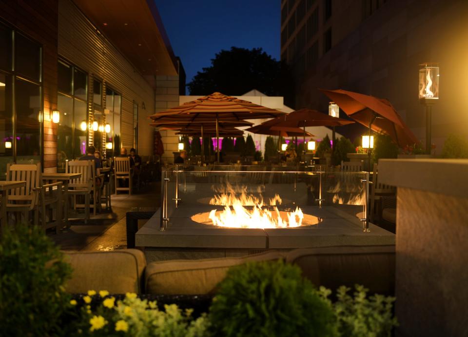 The 110 Grille courtyard Friday night.
