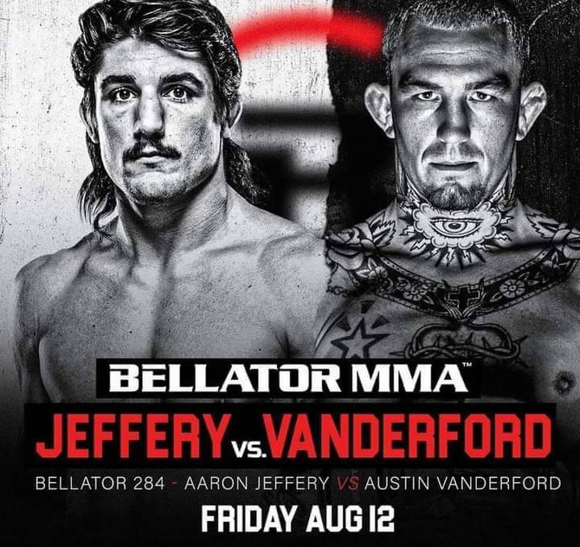 Austin “The Gentleman” Vanderford of (South Florida) American Top Team battles Aaron Jeffery on the main card of Bellator MMA 284 on Friday, Aug. 12 on Showtime.