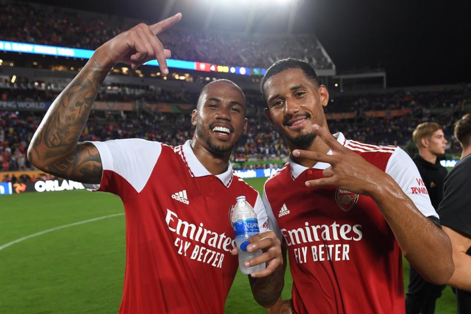 William Saliba and Gabriel have formed an impressive defensive partnership (Arsenal FC via Getty Images)