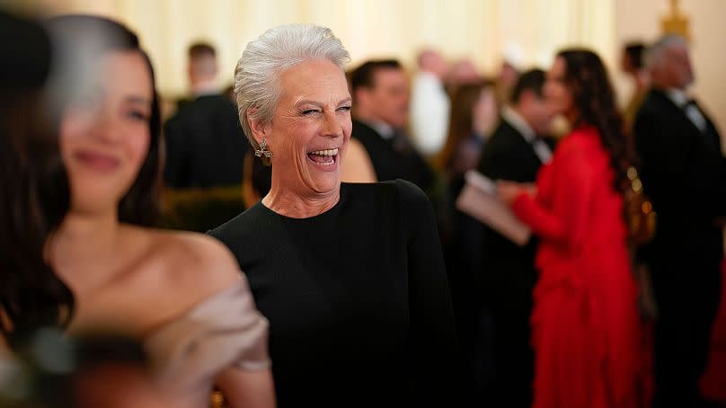 Jamie Lee Curtis arrives at the Oscars