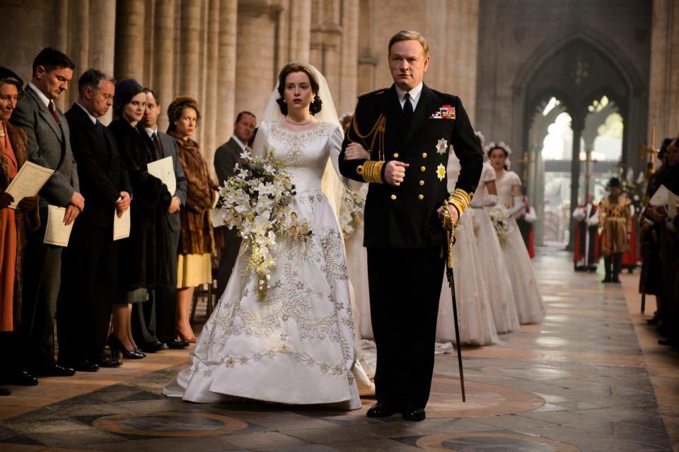 Queen Elizabeth (Claire Foy) and King George VI (Jared Harris) in "The Crown" season one.
