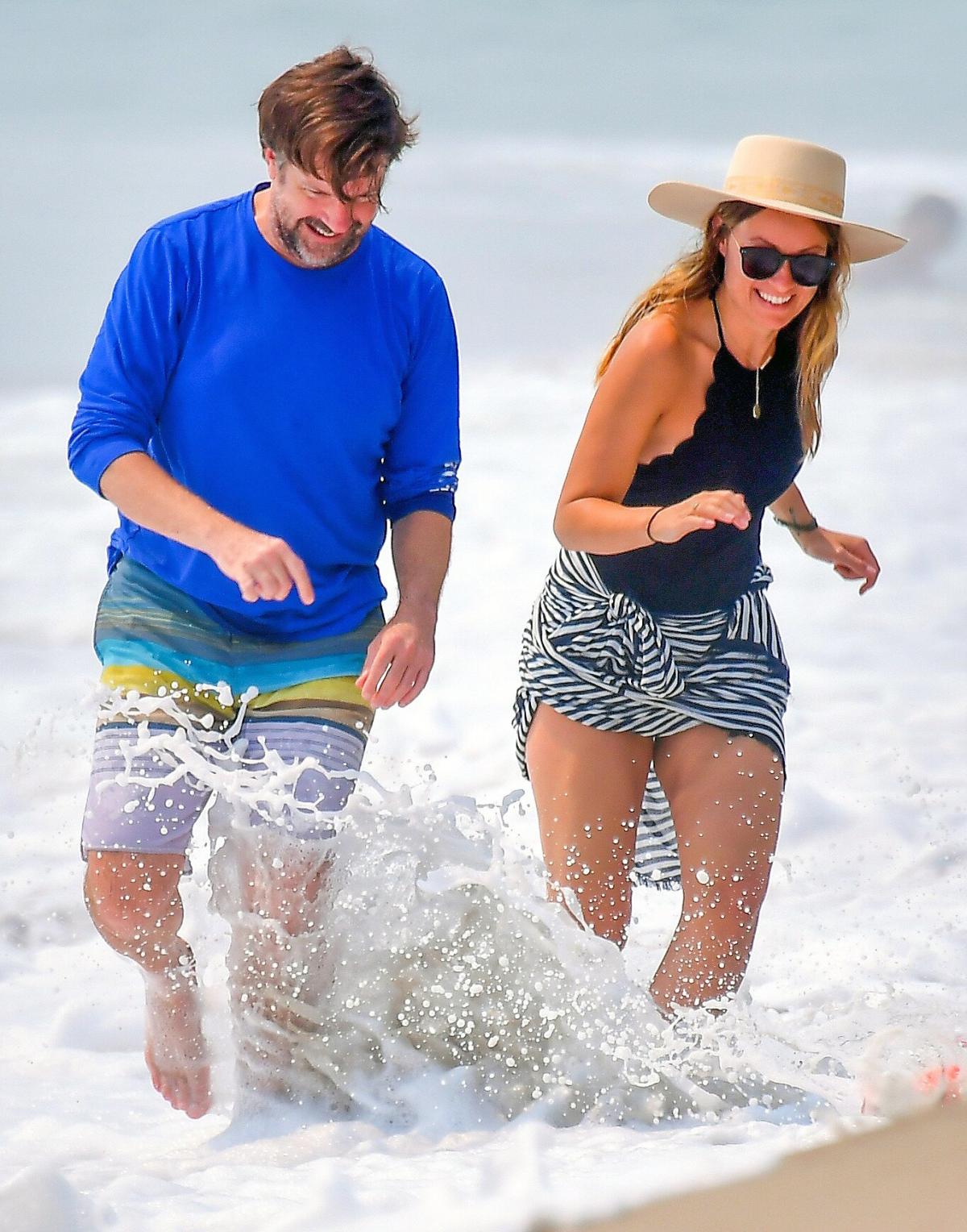 Olivia Wilde stuns in tiny bikini with son Otis and husband Jason Sudeikis