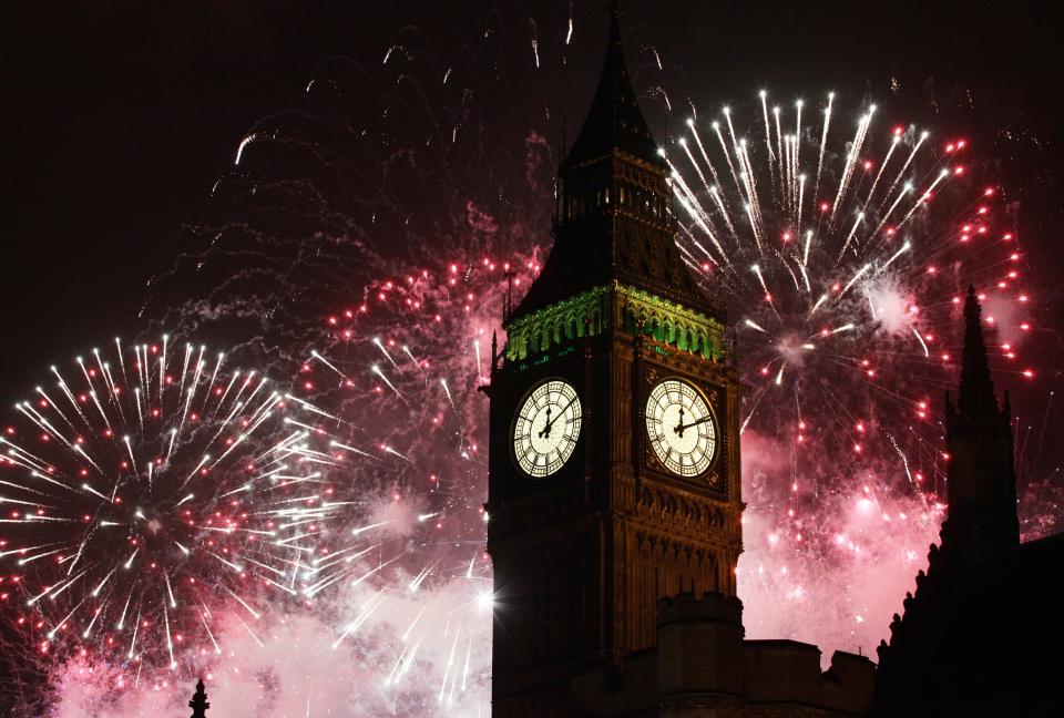 Fireworks light up Big Ben (PA)