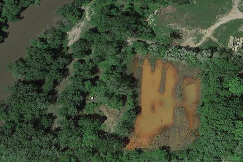 An abandoned mining pit can be where contaminated water pools. In surface mining the working area may also be known as a strip pit. Mine workings or excavations open to the surface are also termed pits.