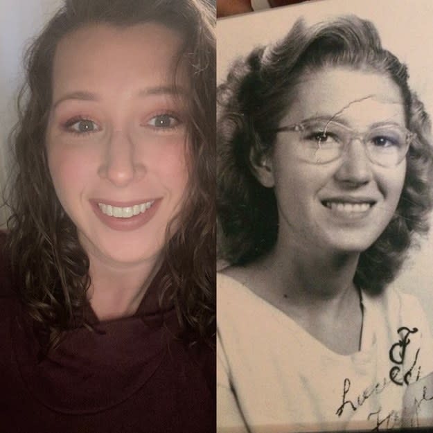 <div><p>"People tell me I look like my grandma all the time. <b>I don't see it.</b>"</p><p>—<a href="https://www.buzzfeed.com/cortneys7" rel="nofollow noopener" target="_blank" data-ylk="slk:cortneys7;elm:context_link;itc:0;sec:content-canvas" class="link ">cortneys7</a></p></div><span><a href="https://www.buzzfeed.com/cortneys7" rel="nofollow noopener" target="_blank" data-ylk="slk:buzzfeed.com;elm:context_link;itc:0;sec:content-canvas" class="link ">buzzfeed.com</a></span>