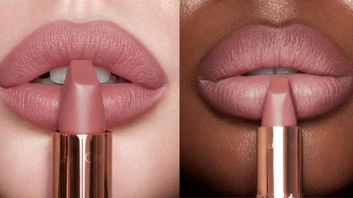 A photo of the lipstick on models with different skin tones.