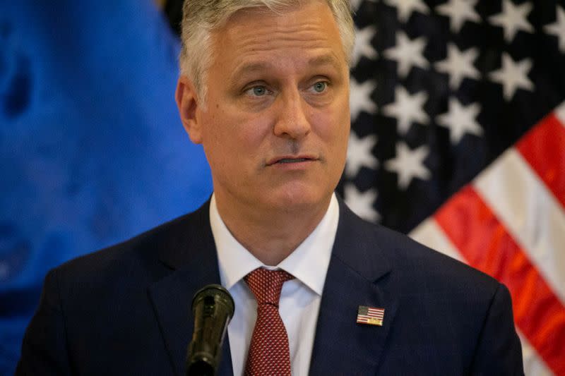 FILE PHOTO: US National Security Advisor Robert O'brien in the Philippines