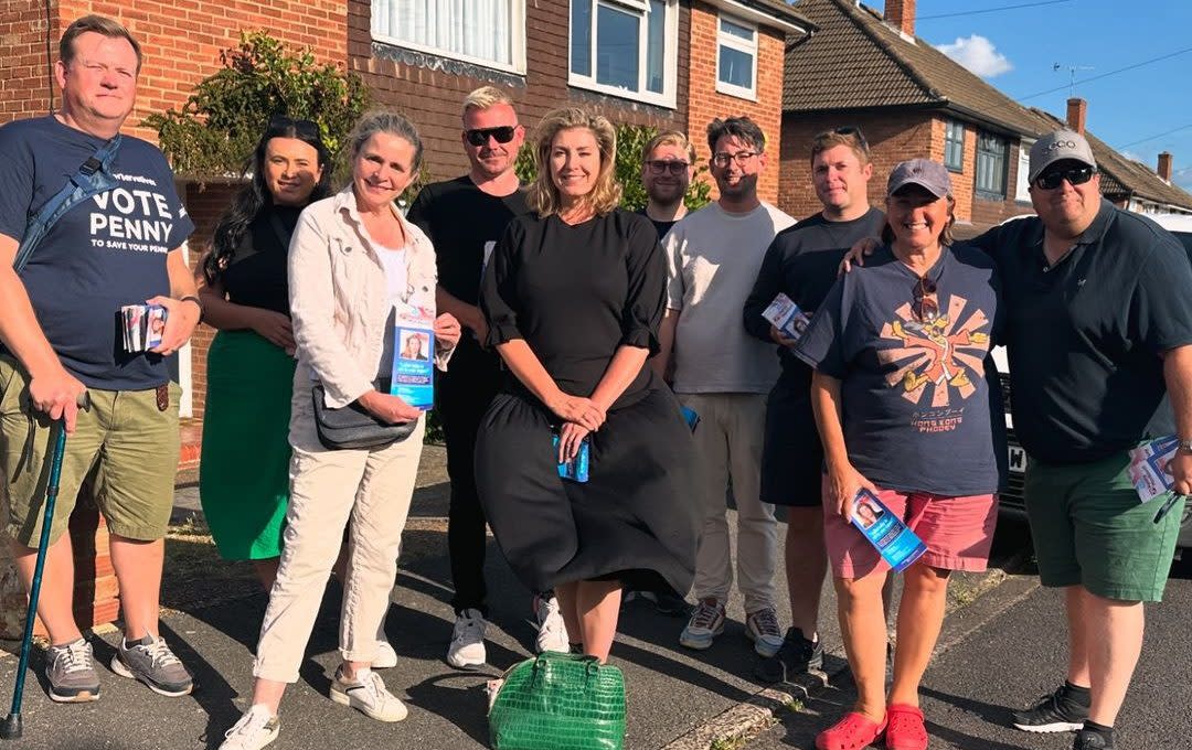 Penny Mordaunt campaigns in Portsmouth