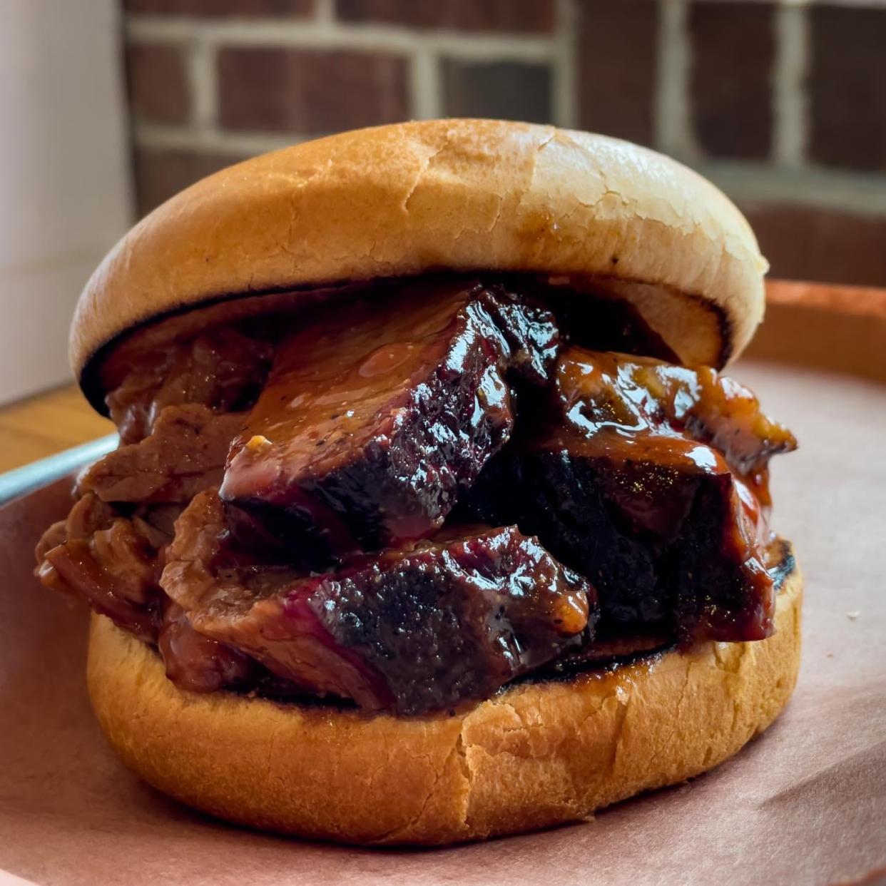 This brisket sandwich is just one of the many offerings at The Prized Pig in Mishawaka. The restaurant plans to relocate in the next year to a new larger space near Battell Park.