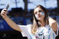 <p>A fan of Argentina during the 2018 FIFA World Cup Russia group D match between Argentina and Iceland at the Spartak Stadium on June 16, 2018 in Moscow, Russia.(Photo by VI Images via Getty Images) </p>