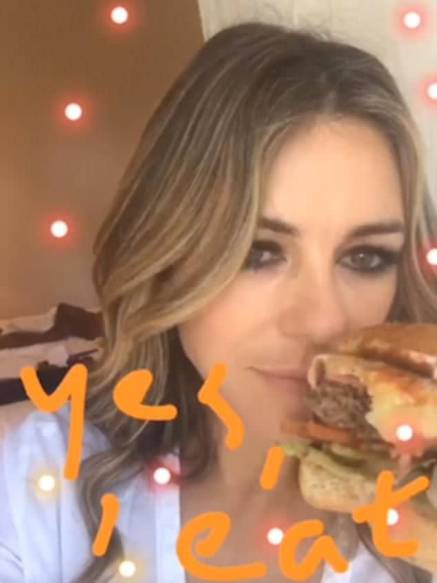 She shared this snap on Instagram captioned 'Yes I eat'. Photo: Instagram