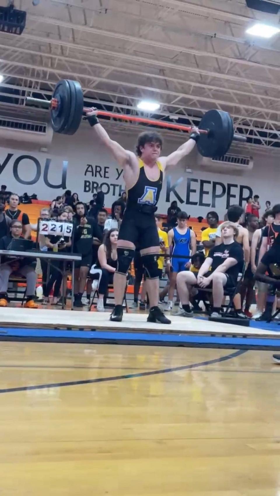 Auburndale's Gavin Chastain won both Traditional and Olympic county titles at Lake Wales High School on March 8 at Lake Wales High School.
