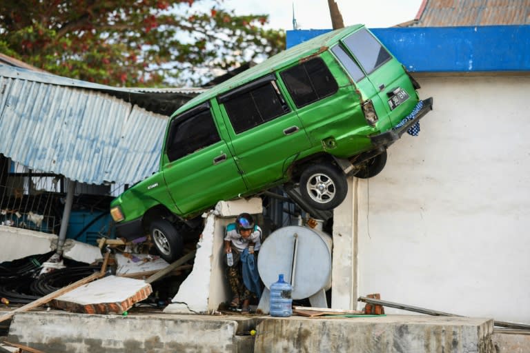 Evidence of the sheer power of the disaster that was unleashed on northern Sulawesi is everywhere