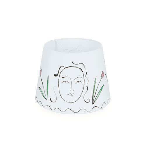19)  Faces And Tulips Lampshade By Frances Costelloe
