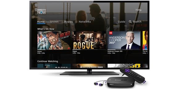 DirecTV Now on a Roku streaming player.