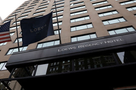 The outside of the Loews Regency Hotel is seen in New York, U.S., April 9, 2018. REUTERS/Shannon Stapleton