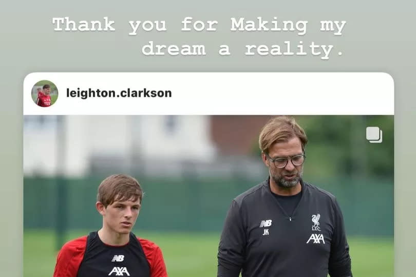 Leighton Clarkson shared a snap of the two in training with a message of thanks