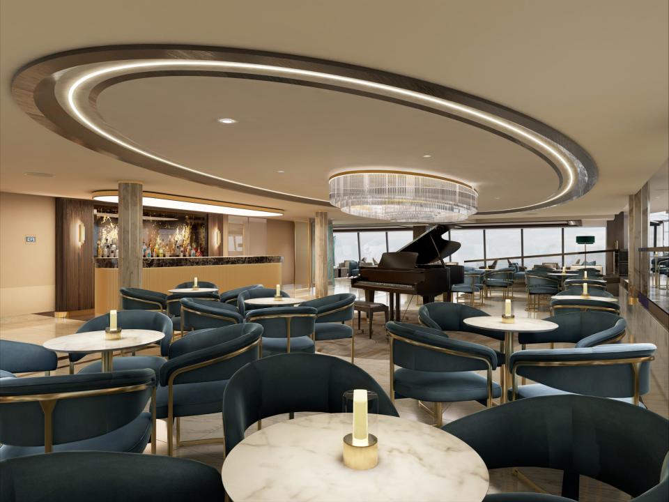 A rendering aboard Explora Journeys' cruise ship.