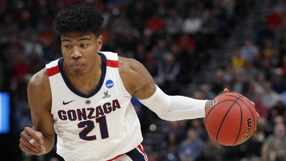 Rui Hachimura is expected to be the first Japanese-born player selected in the NBA draft. (AP)