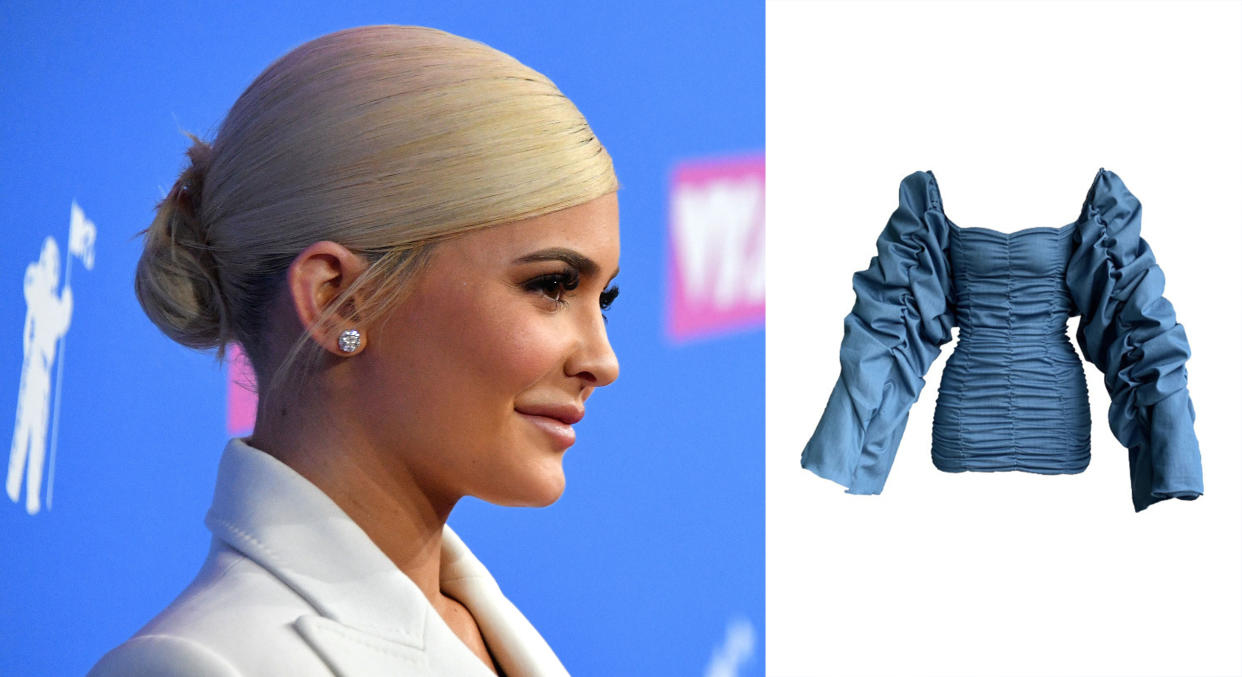 Kylie Jenner's blue ruffled mini dress is still available to buy