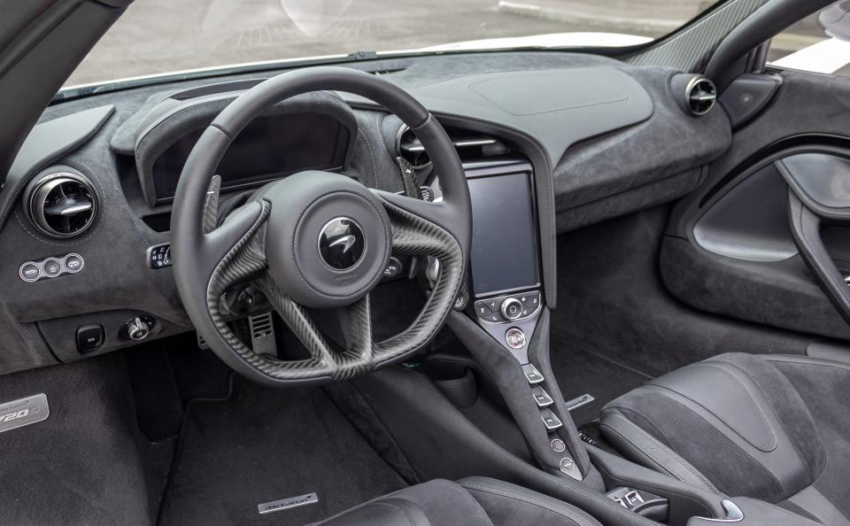 The McLaren 720S Spider interior.