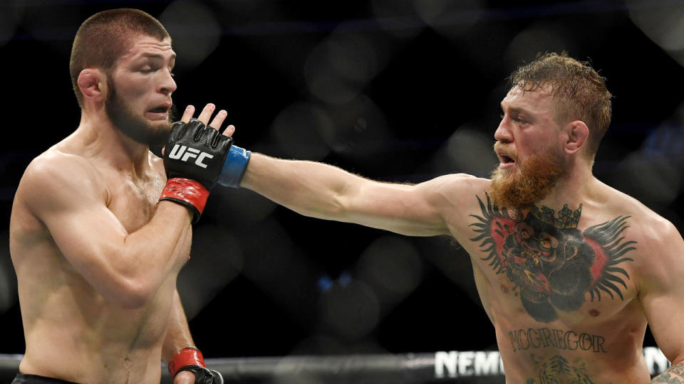 Could a next fight between Khabib Nurmagomedov and Conor McGregor come in the boxing ring? Pic: Getty