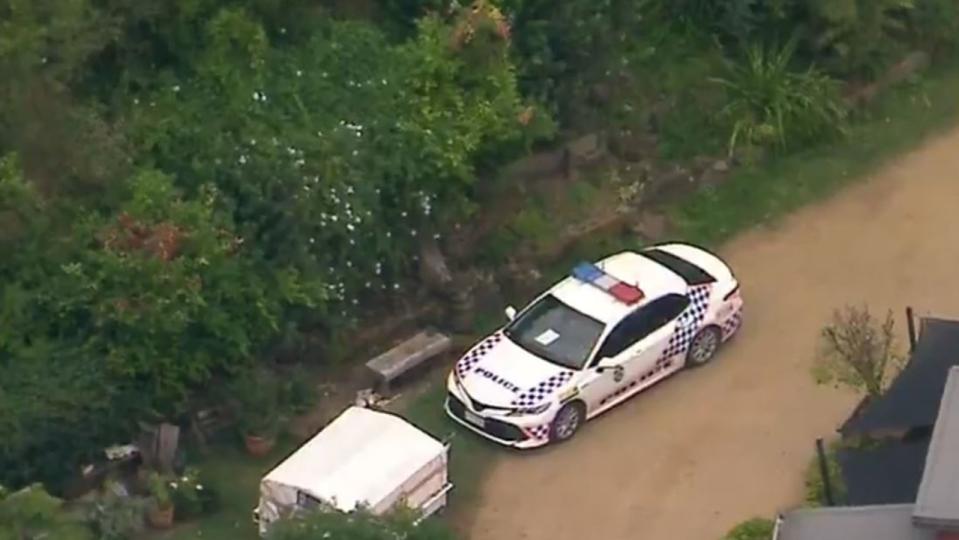 Police are continuing to search a property on McLean Rd at Mount Mee. Picture: 9 News Queensland