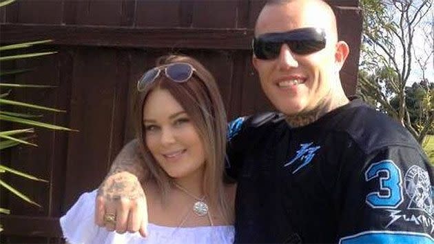 Hayley Van Hostauyen (left) and her boyfriend, who had a taser pulled on him by a Queensland police officer. Photo: Facebook