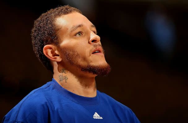 PHOTO: Delonte West of the Cleveland Cavaliers looks on during warm ups prior to a game in Denver, Jan. 8, 2010. (Doug Pensinger/Getty Images, FILE)