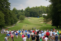 GREENSBORO, NC - AUGUST 18: A scenic view of the sixth hole during the third round of the Wyndham Championship at Sedgefield Country Club on August 18, 2012 in Greensboro, North Carolina. (Photo by Hunter Martin/Getty Images)